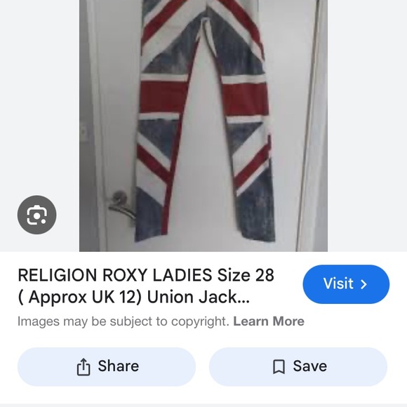 Religion Jeans - Union Jack Jeans size 28 - Picture 11 of 11